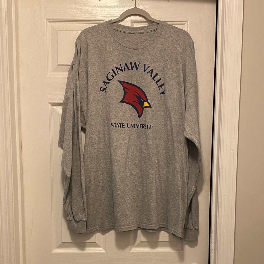 Gray Saginaw Valley State University Long Sleeve Shirt